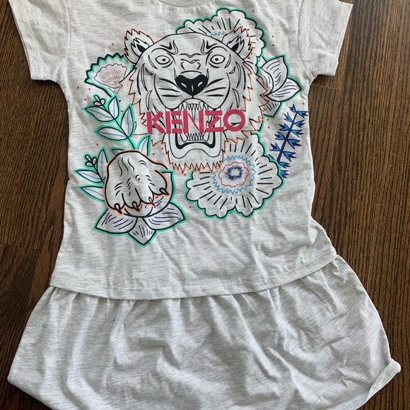 girls Kenzo cotton dress with logo tiger design. Size 10 - Picture 2 of 2
